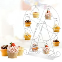 8 cups metal christmas rotating wheel cupcake dessert stand cake holder display christmas wedding decoration party supplies