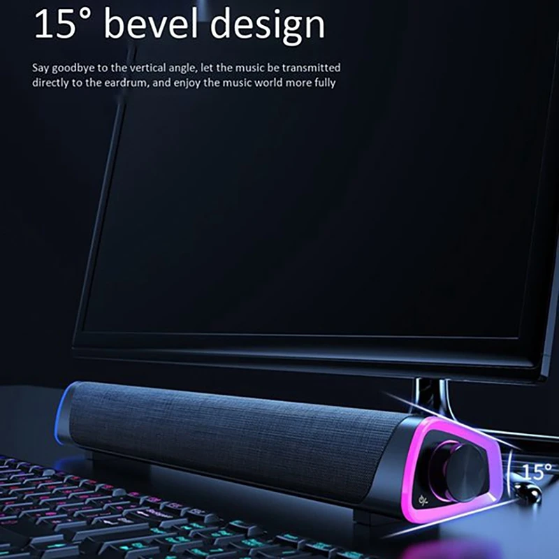 3D Surround Soundbar Speaker Wired Computer Speakers Stereo Subwoofer Sound Bar for Laptop PC Theater TV | Электроника