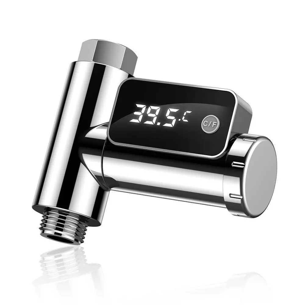 

Digital LED Shower Temperature Display Bathroom Infrant Bath Faucet Water Thermometer Celsius/ Fahrenheit Display Screen
