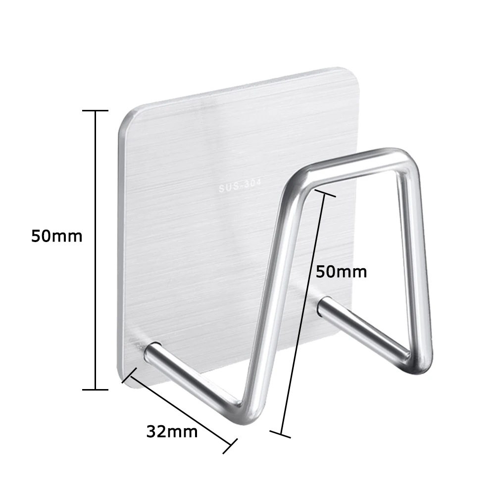 Липкий крючок держатель губки из нержавеющей стали для кухонной раковины
