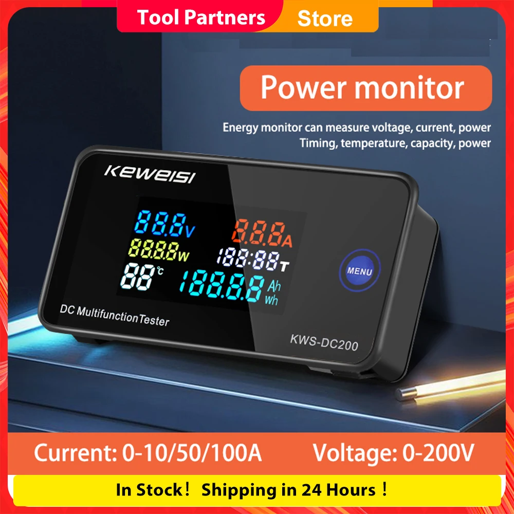 Вольтметр Амперметр постоянного тока 0-200 в KWS измеритель мощности энергии