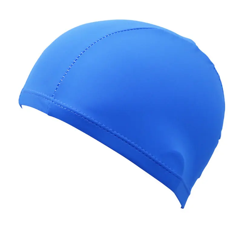 1 шт. полиэфирная тканевая шапочка для плавания высокая эластичность взрослых детская однотонная случайный