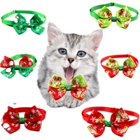 christmas cat dog collar adjustable neck cats dog bow tiechristmas bow tie for pets pet supplies cat and dog pet accessories