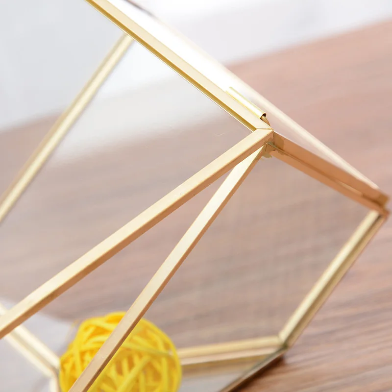 Горячая 1 шт. стеклянная коробка для хранения ювелирных изделий Прозрачный