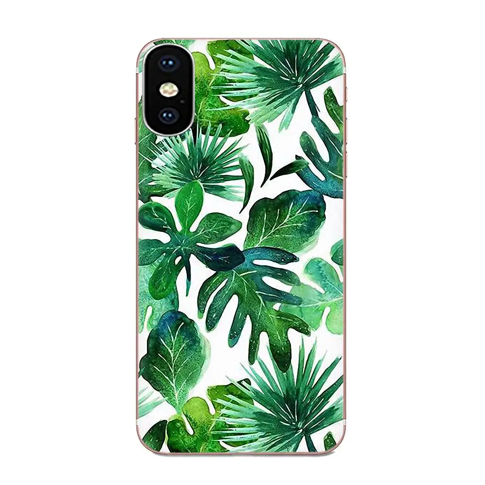 Мягкие чехлы для телефонов Apple iPhone 4 4S 5 5C 5S SE SE2 6 6S 7 8 11 Plus Pro X XS Max XR с тропическими