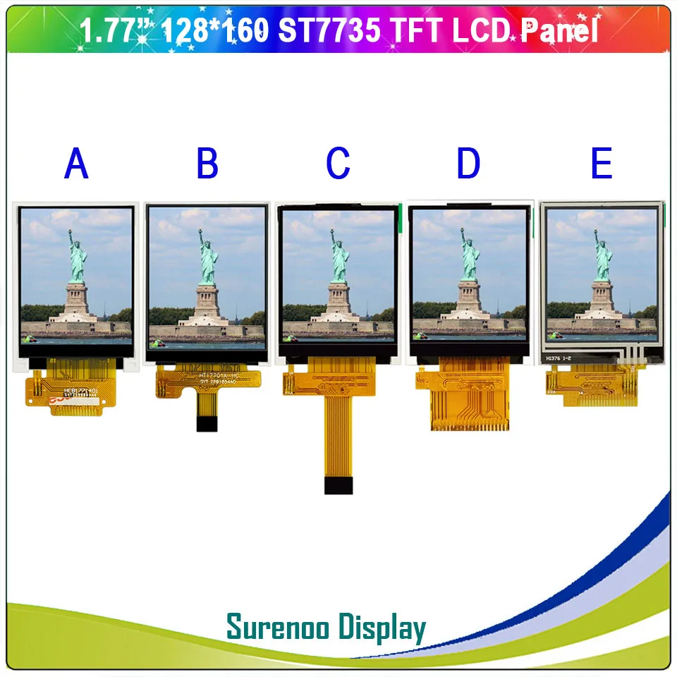 1 77/1 8 дюйма 128*160 серия SPI / 8_Bit MCU TFT ЖК модуль панель экрана LCM встроенный ST7735 и