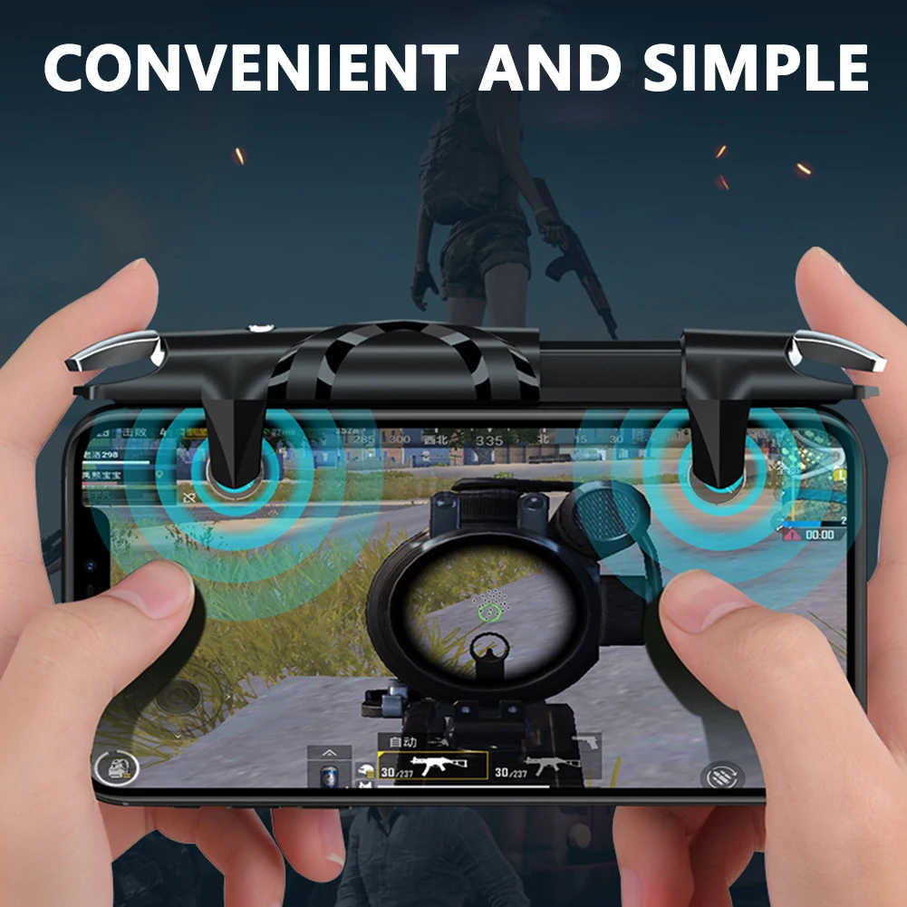 

G5 Mobile Game Controller Gamepad Gaming Aim Shooting Triggers Joystick Button for PUBG Mobile Keypads For iOS/Android Triggers