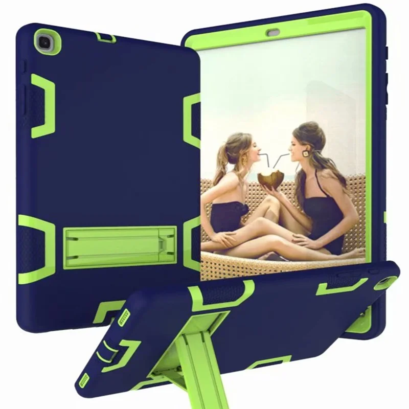 

Case For Samsung galaxy Tab A 10.1 2019 SM-T510 T515 Cover Tab A 10.1 case Kids Safe Rubber Silicone Shockproof Armor Stand Case