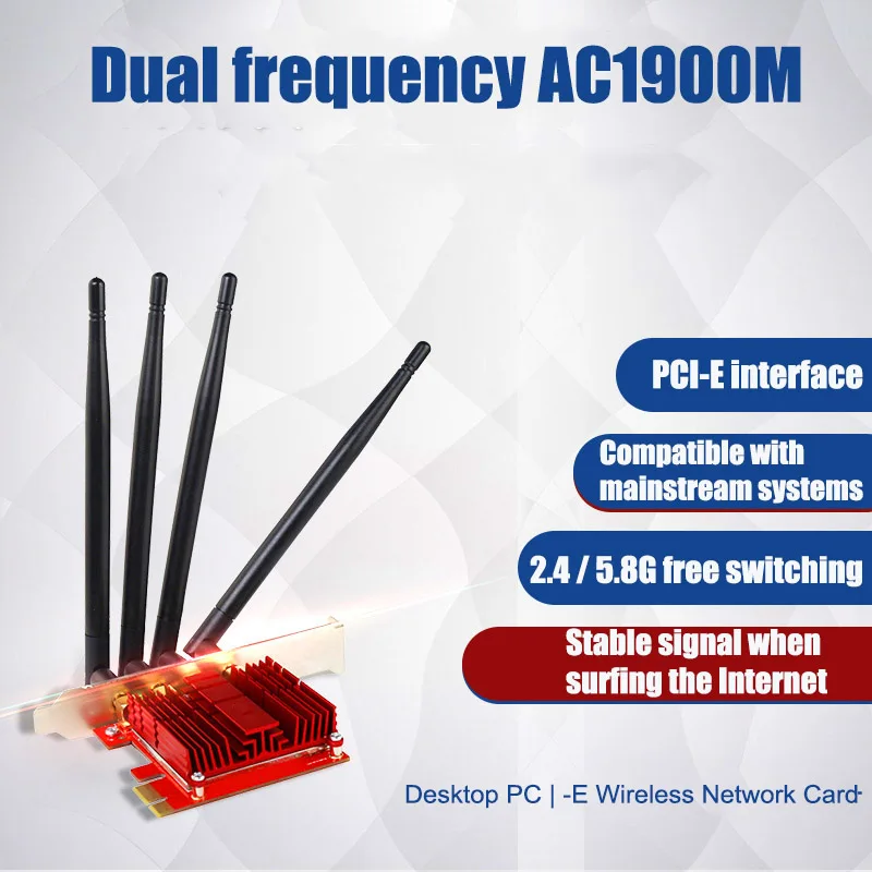 AC1900 беспроводной PCI E сети карты двойной диапазон WiFi адаптер для настольного ПК
