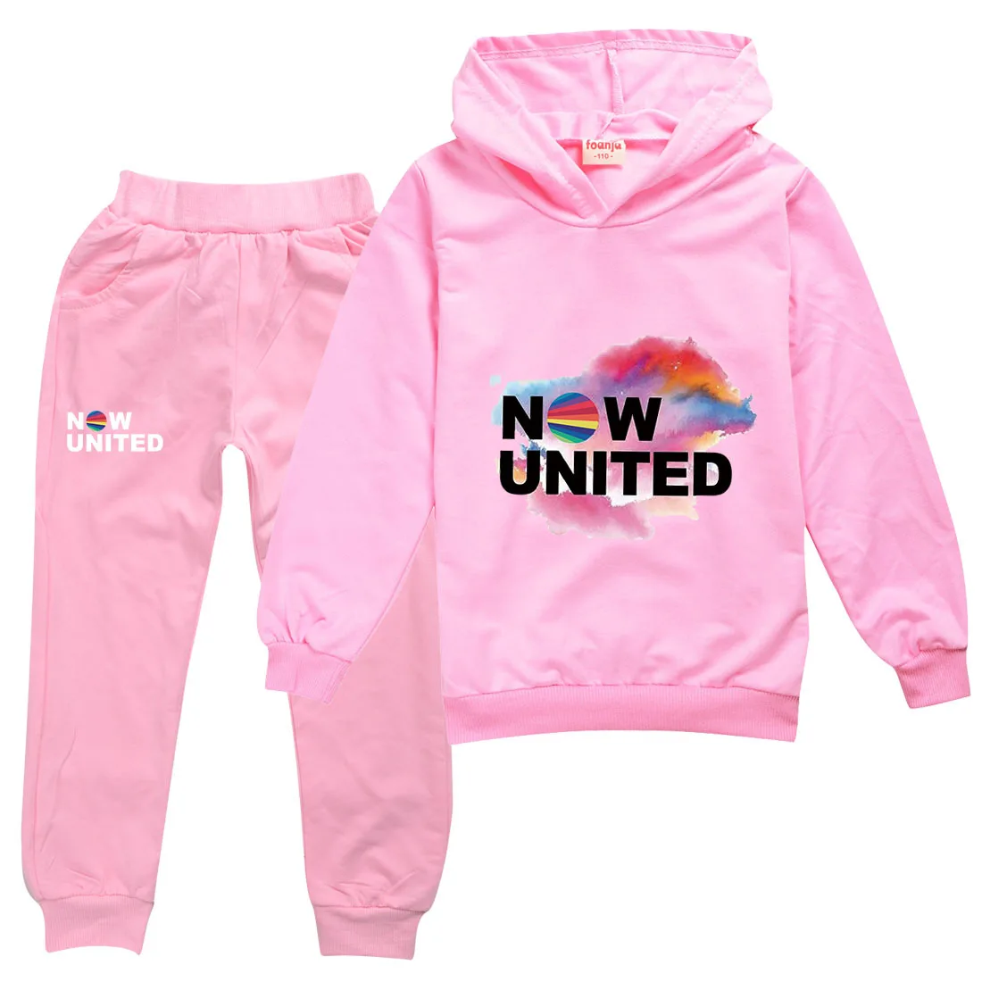 

Newest 2 Pieces Sets Kids Tracksuit Fashion Now United Hoodie Suits Boys Hooded Sweatshirt+pants Sportwear Toddler Girls Outfits