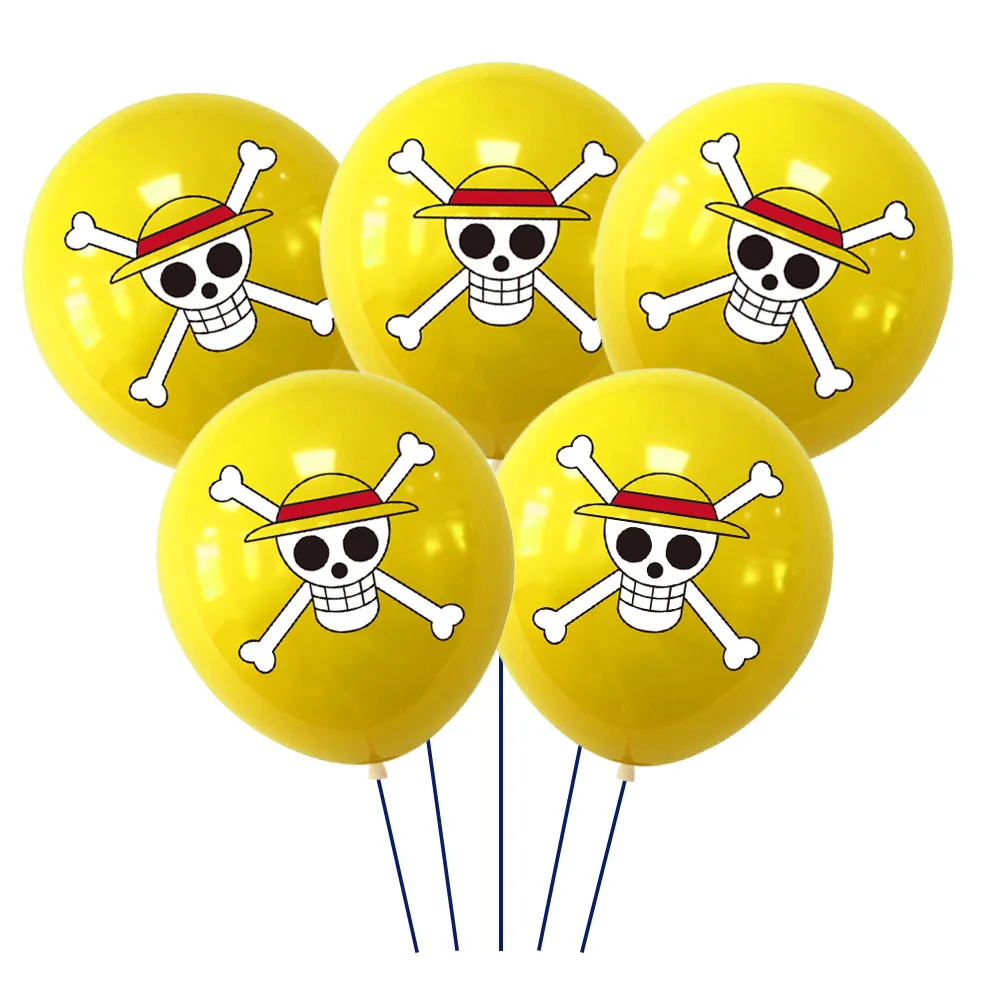 1 Набор Аниме цельные шары цельный Луффи шарик баннер торт топперы для мальчиков