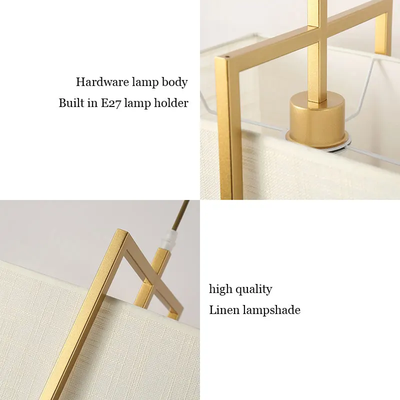 

New clothing fabric Chinese chandelier bedside living room dining room pendant lamp hotel bar hanging lamp headlight