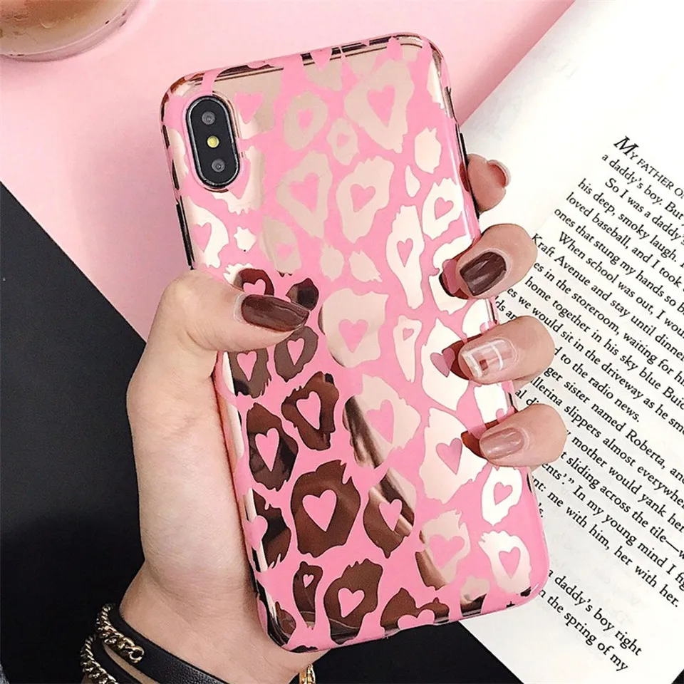Cute leopard print mobile phone cover fundas For Apple iPhone XR X XS MAX 8 7 plus 6 6s cases |