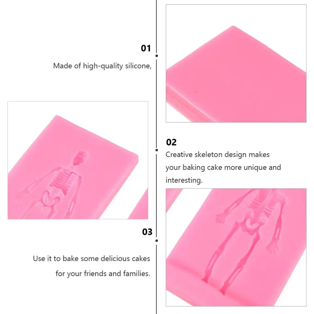 

2pcs 3D Baking Mould Skeleton Mold Cake Chocolate Mold Baking Tool