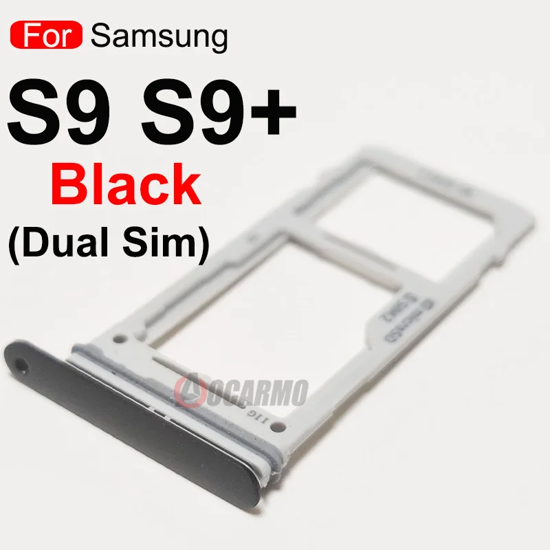 Aocarmo для Samsung Galaxy S9 плюс + G965 G965F G965FD G965U двойной Одиночная sim-карта лоток sim-карты со