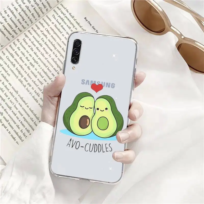 

Cartoon Cute Avocado Phone Case Transparent for Samsung s9 s10 s20 Huawei honor P20 P30 P40 xiaomi note mi 8 9 pro lite plus
