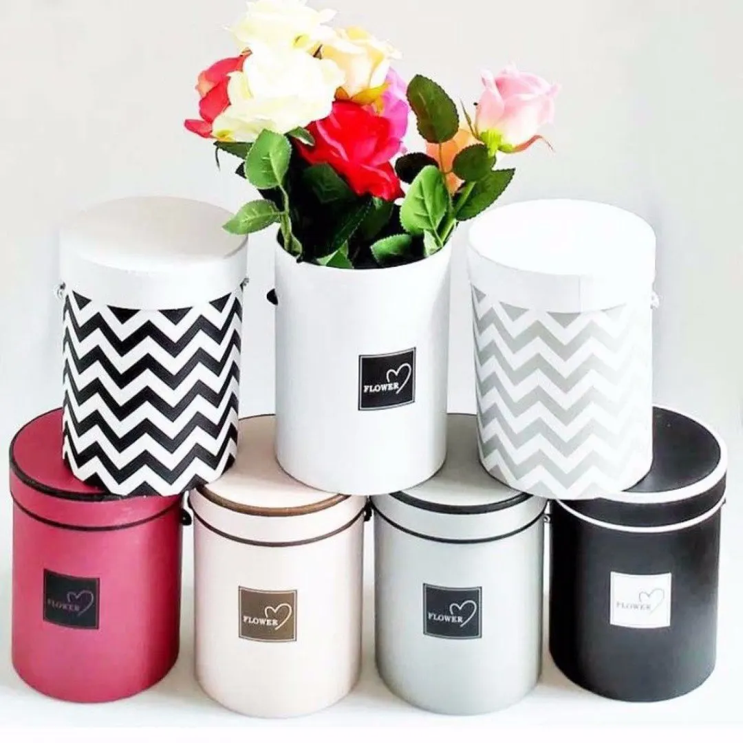 Креативные ручные круглые коробки для цветов жилых коробка флористов высокого