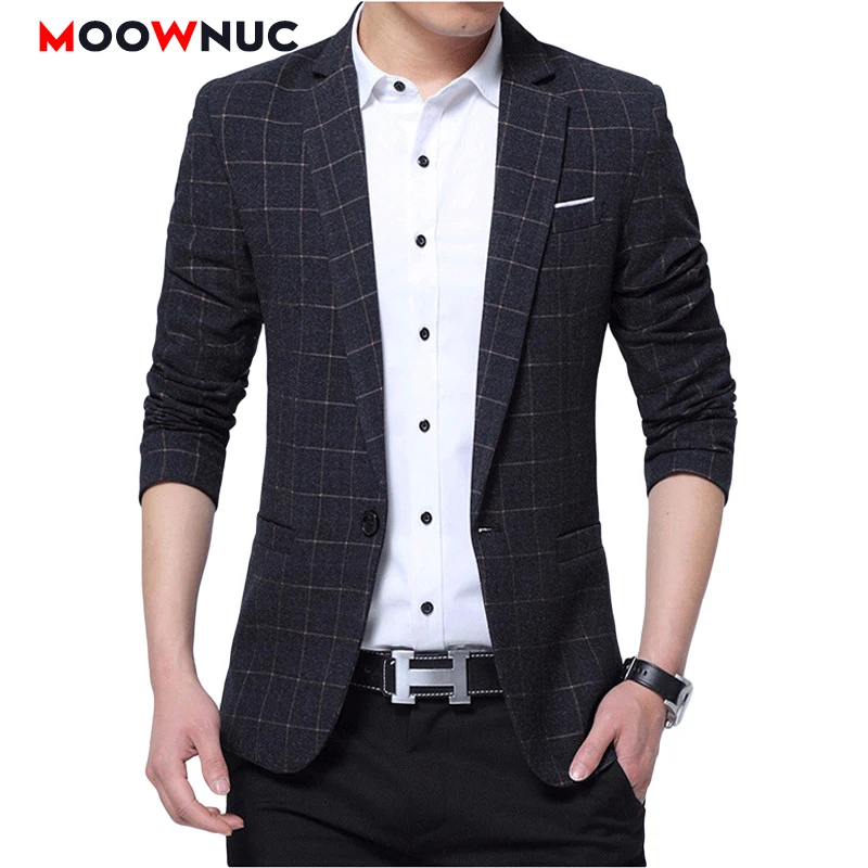 

New Coats Casual Suits Solid Fashion Blazers for Men 2021 Wedding Autumn Slim Fit Brand MOOWNUC Bridegroom's Costume Prom Party