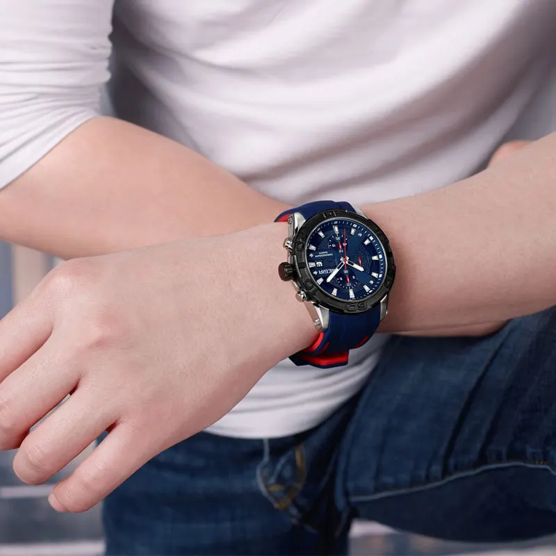 Megir новые модные мужские часы лучшие брендовые Роскошные Кварцевые повседневные