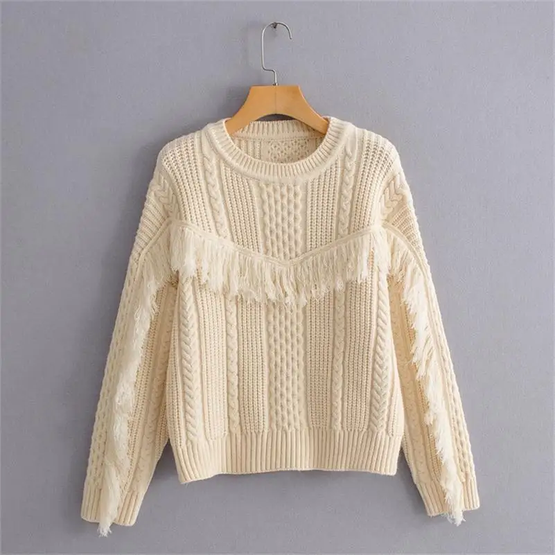 H. SA корейский модный женский свитер и пуловеры Oneck Ruffles Pull Jumpers хаки зимний теплый женский свитер-пуловер свитер оверсайз