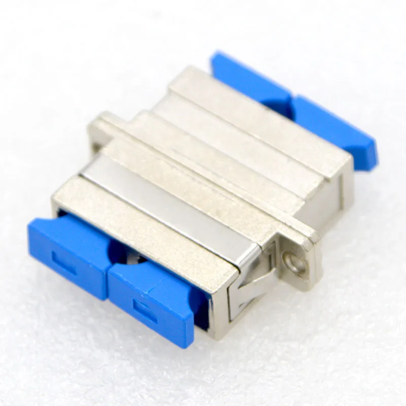 1pcs New Metal Optical Fiber Adapter Connector SC PC/APC Dual Core Flange Coupler Single Multimode Insertion loss≤ 0.2dB