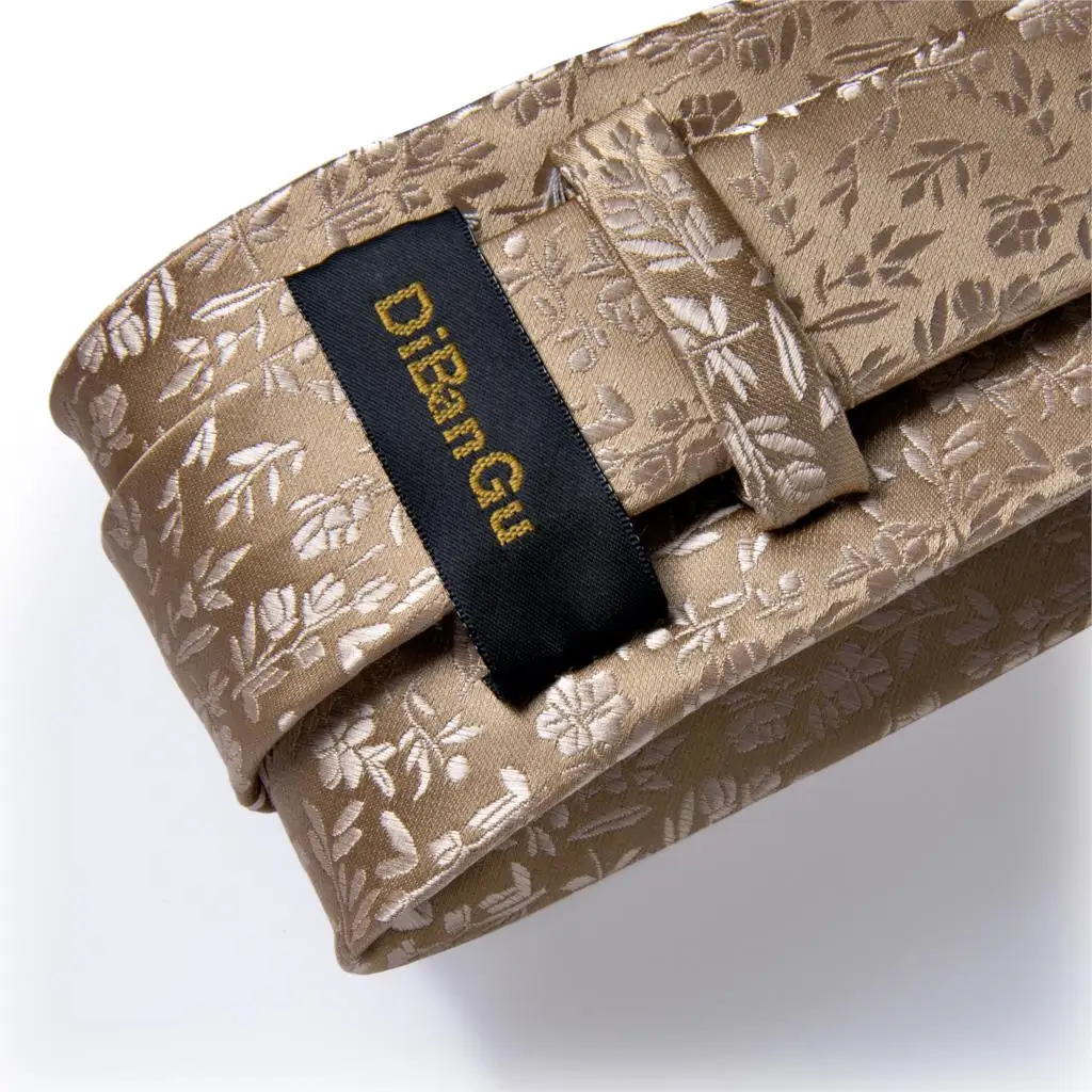 Качественный мужской галстук золотой однотонный Цветочный Шелковый Свадебный