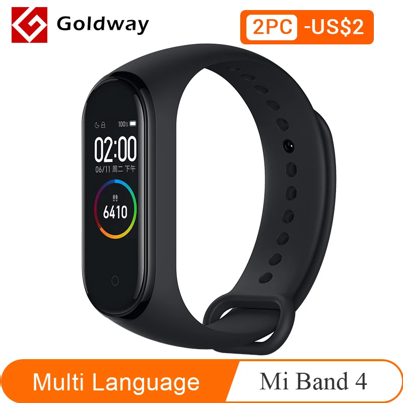 Xiaomi mi смарт-браслет 4, 3 цвета, AMOLED экран, mi Band 4, фитнес-браслет, Bluetooth, Smartband