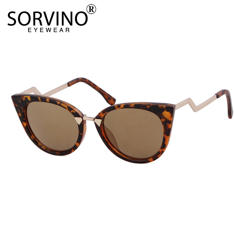 Женские солнцезащитные очки с кошачьим глазом SORVINO винтажные дизайнерские 90s