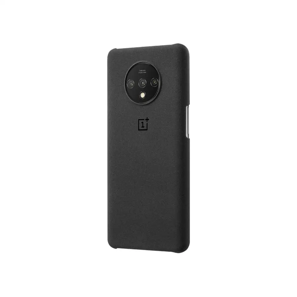 Sandstone Black OnePlus 7T Официальный бампер чехол материал арамидное волокно PC полукруглая задняя крышка оболочка песчаник карбон для OnePlus 7T - Цвет: Sandstone Black