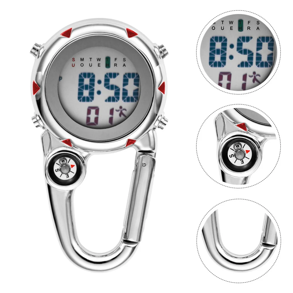 

1pc Multifuction Clip On Carabiner Watch Watch for Doctors Nurses