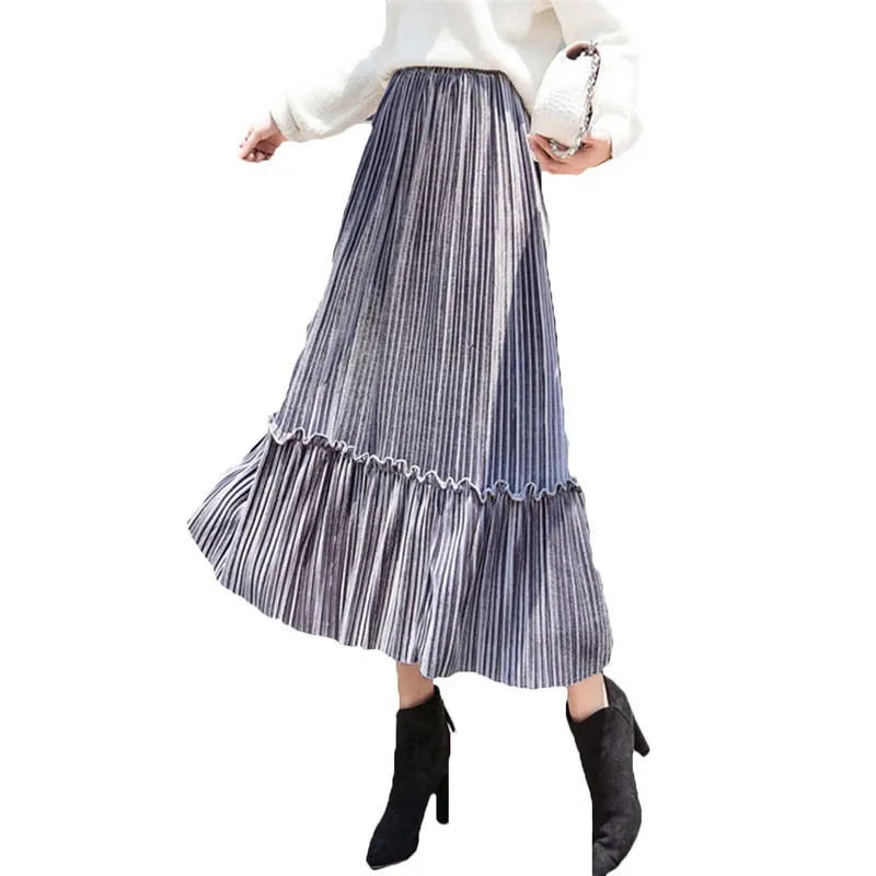 Повседневная простроченная юбка женская одежда на весну и осень новинка 2021