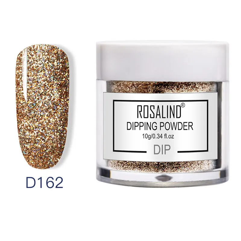D162 ROSALIND пудра для напыления дизайна ногтей голографический лак Блестящий градиент Блестящий хромовый пигмент набор порошка хлопья для ногтей блестки - Цвет: D162