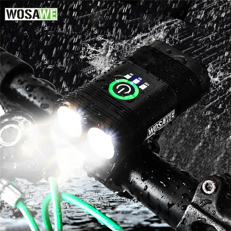 Фонасветильник велосипедный WOSAWE водонепроницаемый с зарядкой через USB | Спорт и