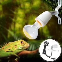 reptile lighting reptile pet heating light bulb e27 rotatable reptile pet clip heat lamp bulb base socket holder 300w 110 240v