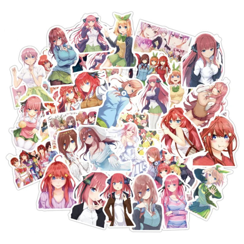 

10/30/50PCS anime cute pretty girl toy skateboard suitcase helmet notebook waterproof cartoon graffiti sticker decal wholesale