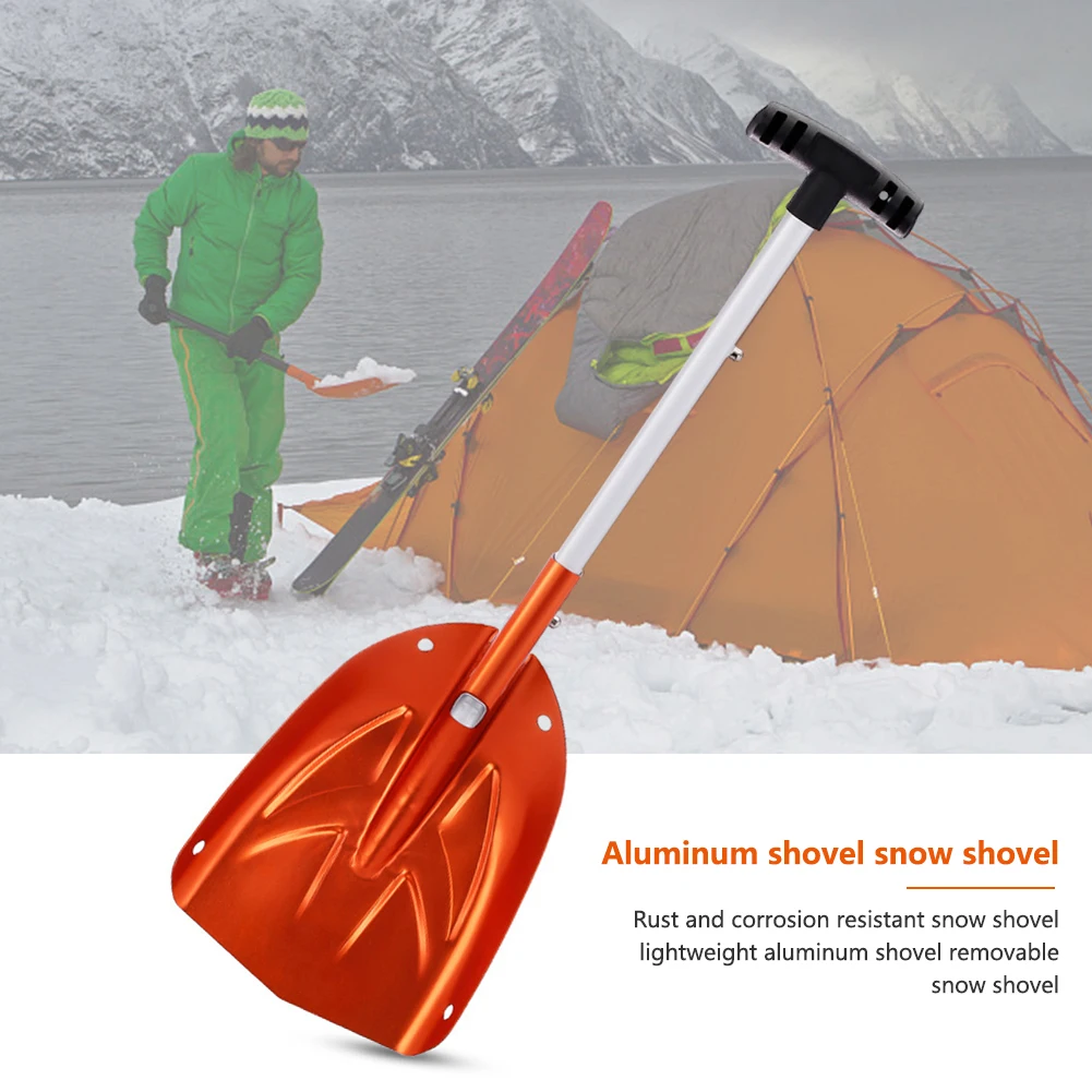 

Multifunction Snow Shovel Lightweight Aluminum Outdoor Camping Survival Telescopic Spade Tool Home Car Ice Scraper Snow Remover