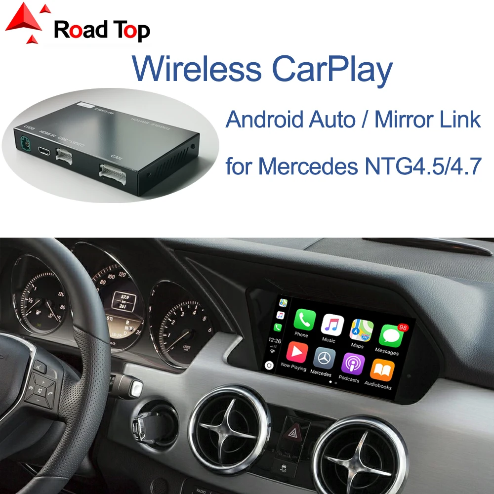Беспроводной CarPlay для Mercedes Benz GLK 2013-2015 с функциями воспроизведения автомобиля на