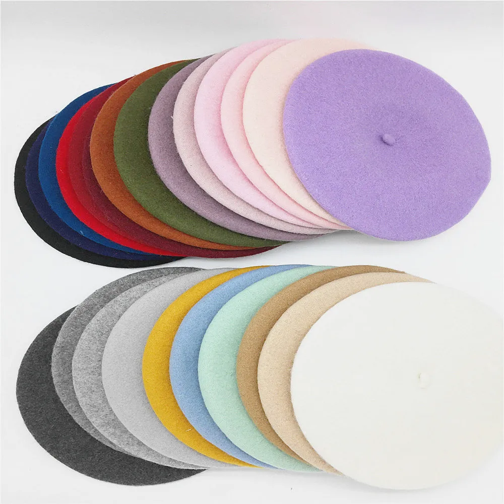 2020 женский шерстяной берет модная зимняя шапка для девочек Классический Новый с