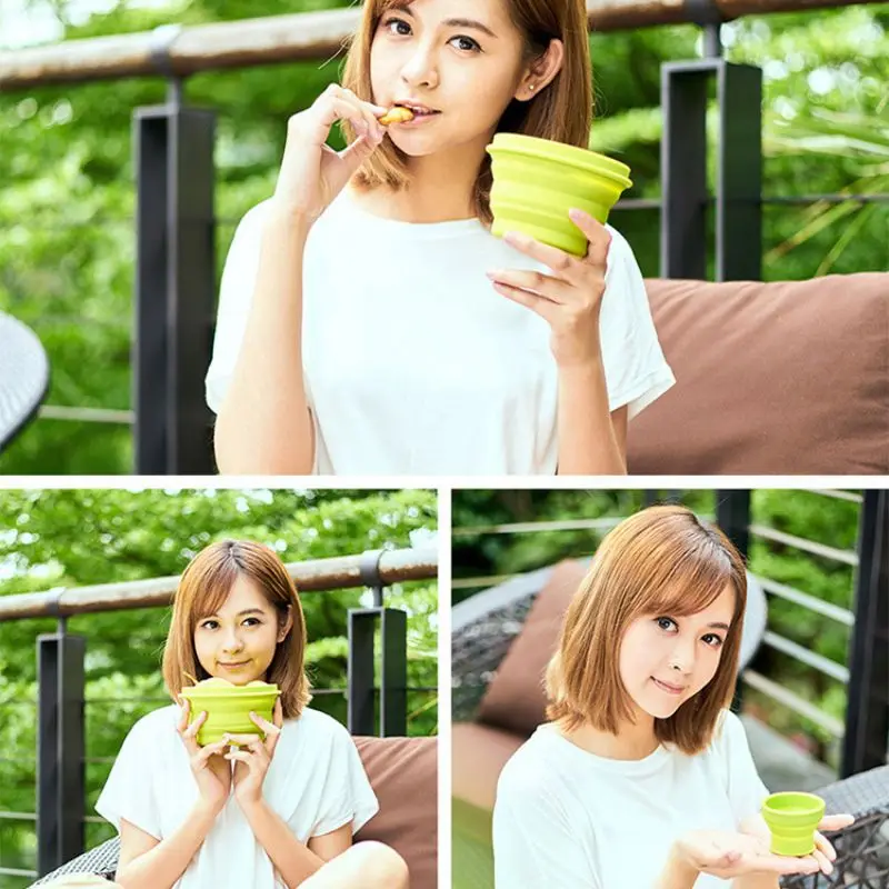 Складная чаша ультра-тонкая портативная телескопическая складная Регулируемая