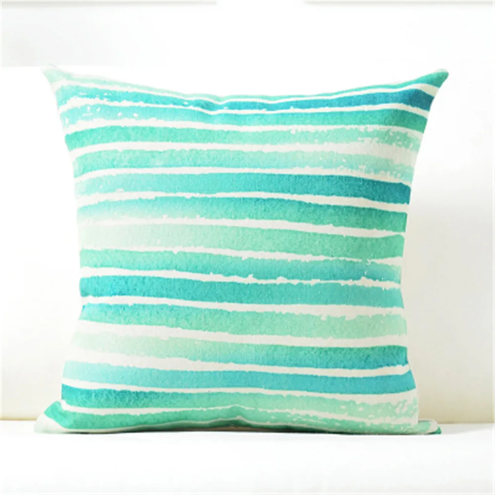 Тропическое зеленое растение поясничный лист Полиэстеровая подушка чехол для