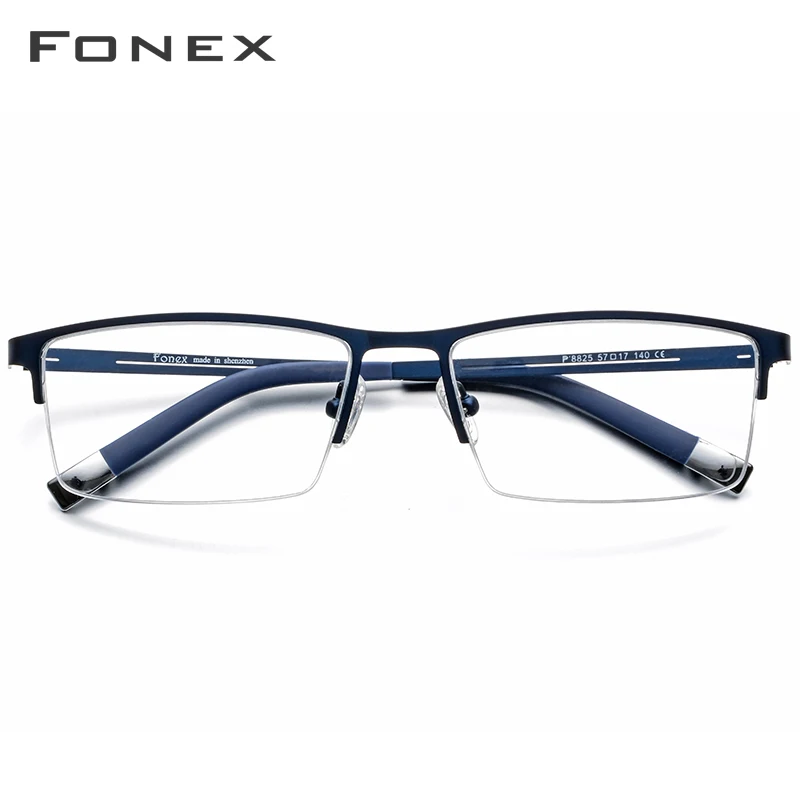 Очки из FONEX сплава, полуквадратные очки для близорукости, оправы для очков по рецепту, мужские новые полуоправы, оптические оправы, очки 8825