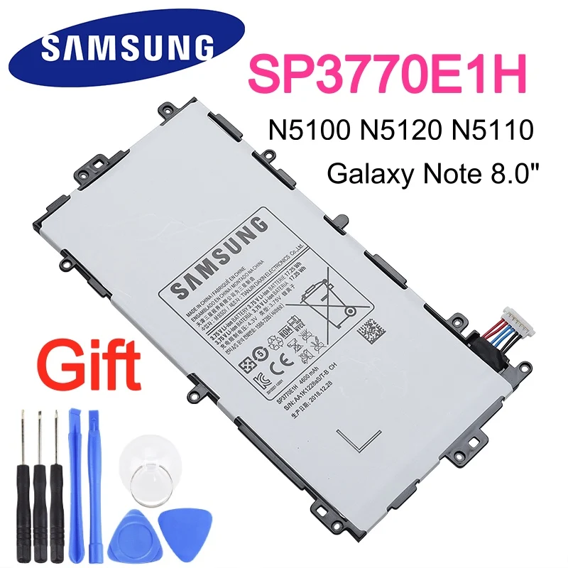 100% оригинальный аккумулятор для планшета SP3770E1H Samsung N5100 N5120 Galaxy Note 8 0 N5110