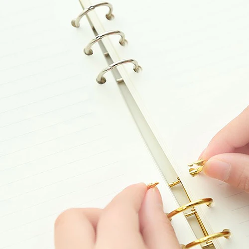 

Gold Silver Loose-leaf Iron Split Hinged Rings Scrapbooking Binder Album Calendar Practical Notebook Loose Leaf Binder 3-ring