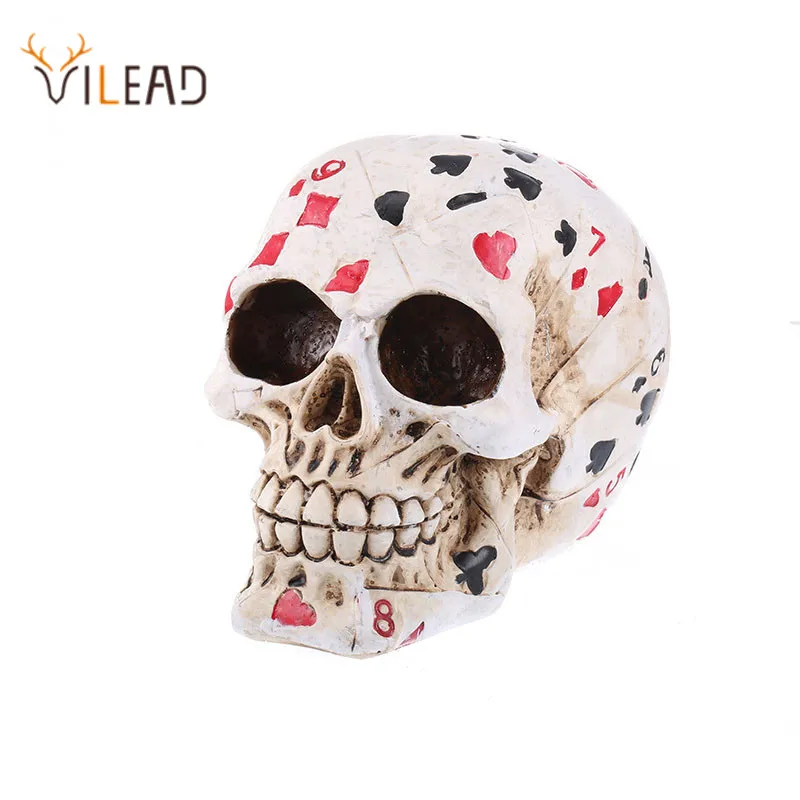 VILEAD Новый Покер Печать Череп Хэллоуин Ужас Вечеринка Семья Личность Украшение