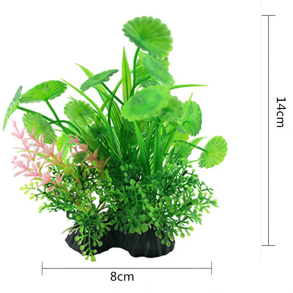 Аквариумная водная трава пластиковая искусственная имитация аквариума зеленые