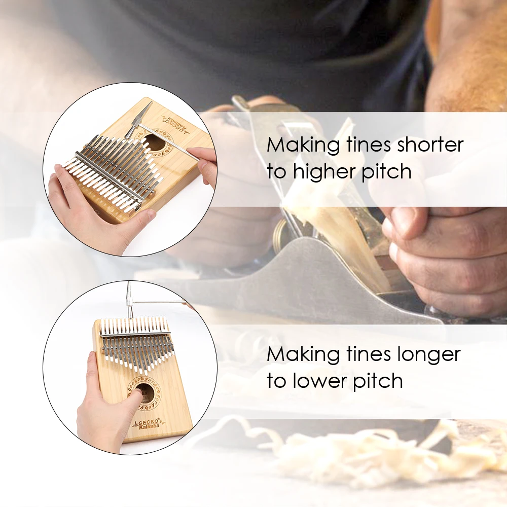 Пианино для большого пальца Gecko Kalimba 17 клавиш высококачественный бамбуковый