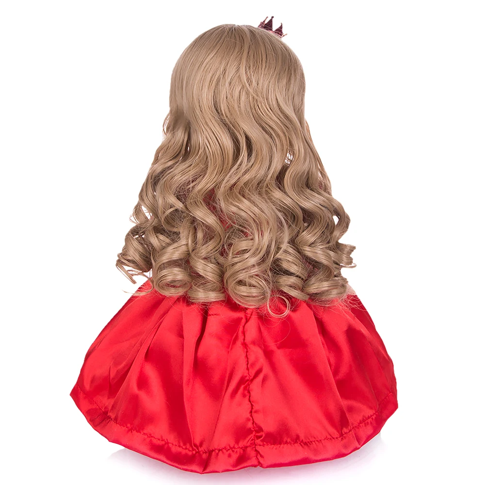

60cm Reborn Toddler Dolls 24 Inch Lifelike Princess Bebes Reborn Doll Curly blond hair with rabbit plush For Kids Children gift