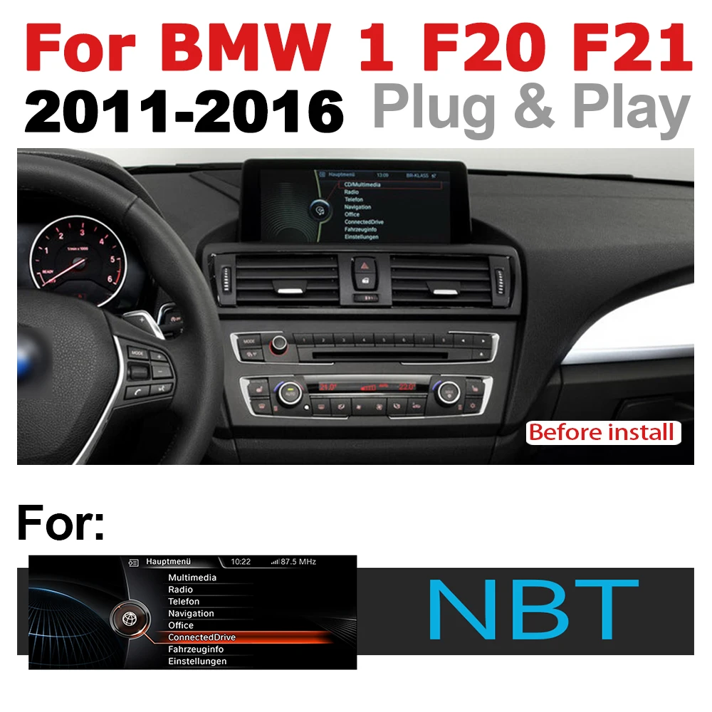 Автомагнитола 2 Din GPS Android-навигация для BMW 1 серии F20 F21 2011 ~ 2016 NBT AUX мультимедийный