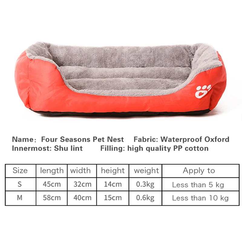 

Pet Dog Bed Sofa Super Soft Fleece Warm Beds Pad Waterproof Cat Nest Pet House for Dogs Cats Puppy Kennel Pet Sleeping Supplies