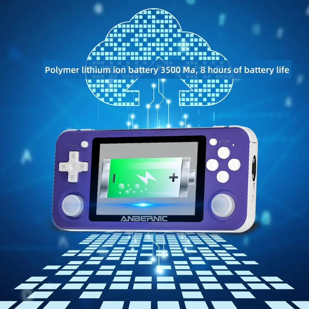 HANHIBR RG351P Ретро игровая консоль RK3326 64G с открытым исходным кодом PS1Video Game Handheld 3 5